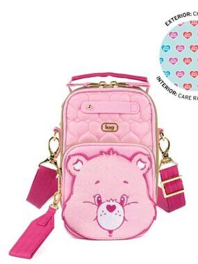 Lug Care Bears x Lug Skeeter Mini Bridge Crossbody Bag/Belt Bag Cheer Bear Pink